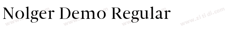 Nolger Demo Regular字体转换 Nolger Demo Regular字体转换